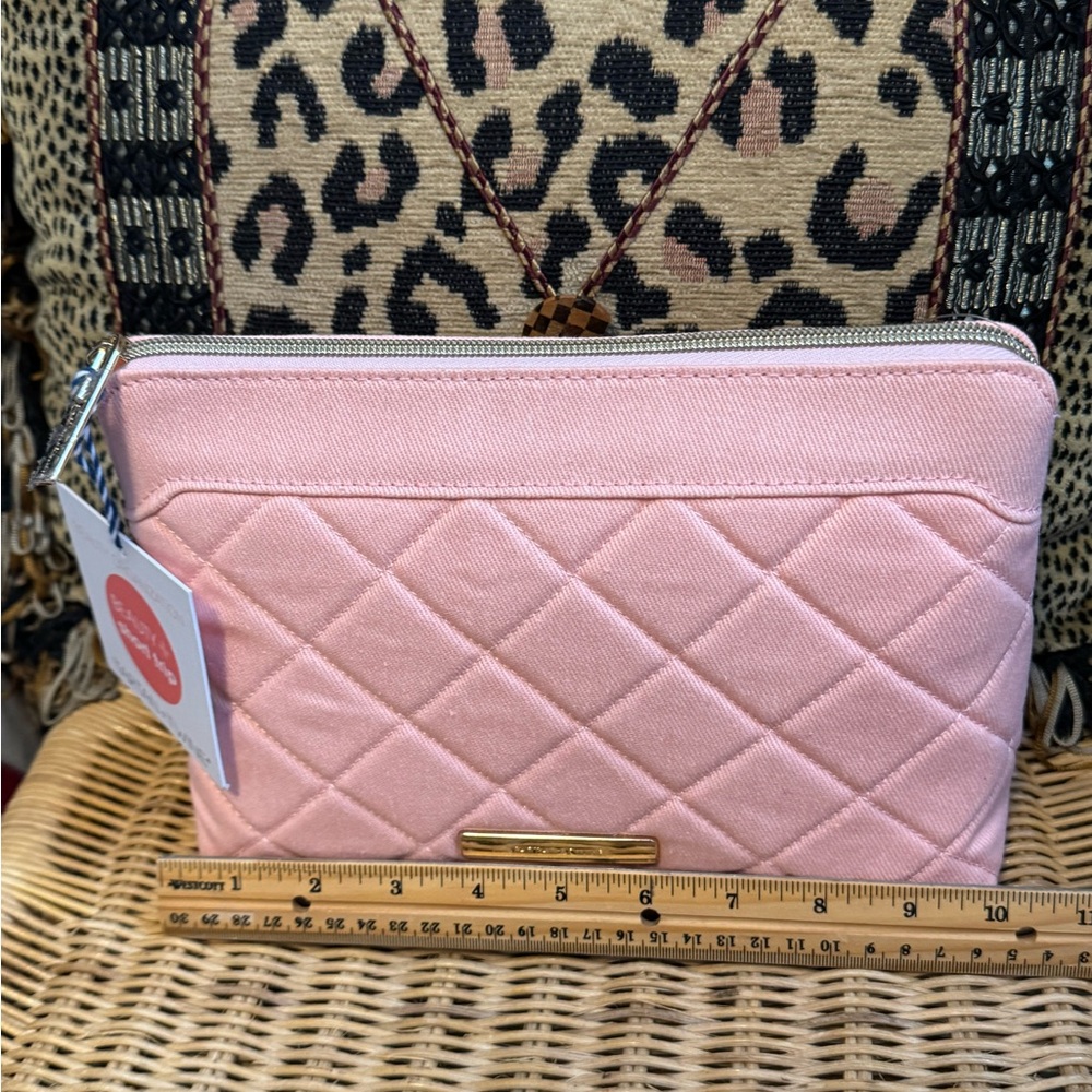 Tartan & Twine Pink Quilted Cosmetic Bag